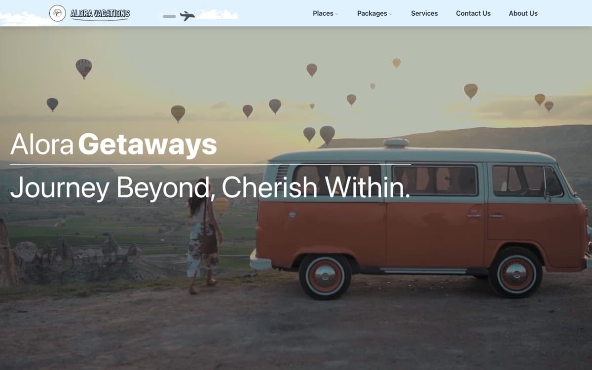 Alora Vacations home page